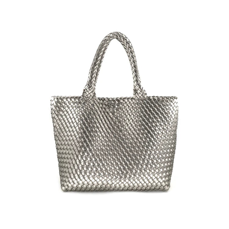 BC 2455 Woven Tote Pewter