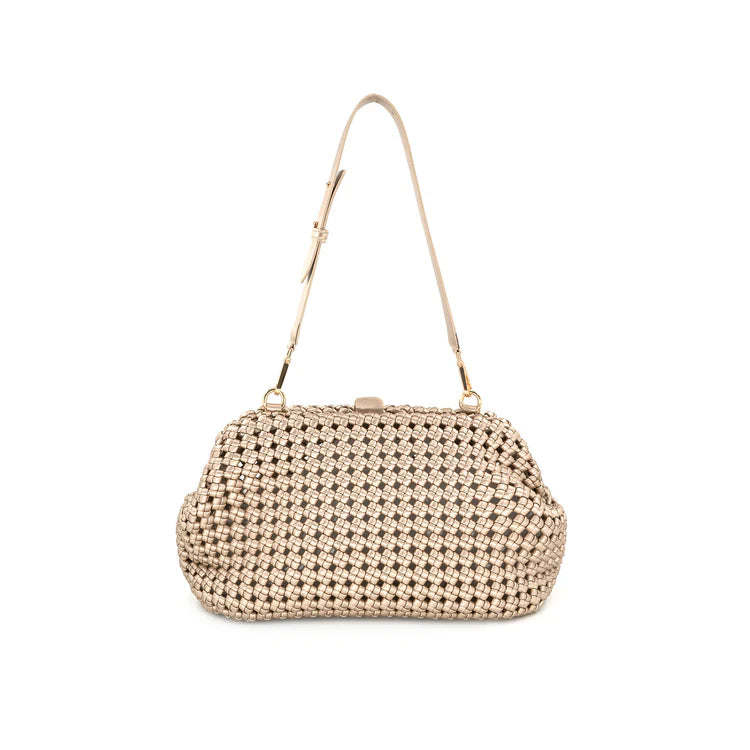 BC 2577 Braided Clutch Gold