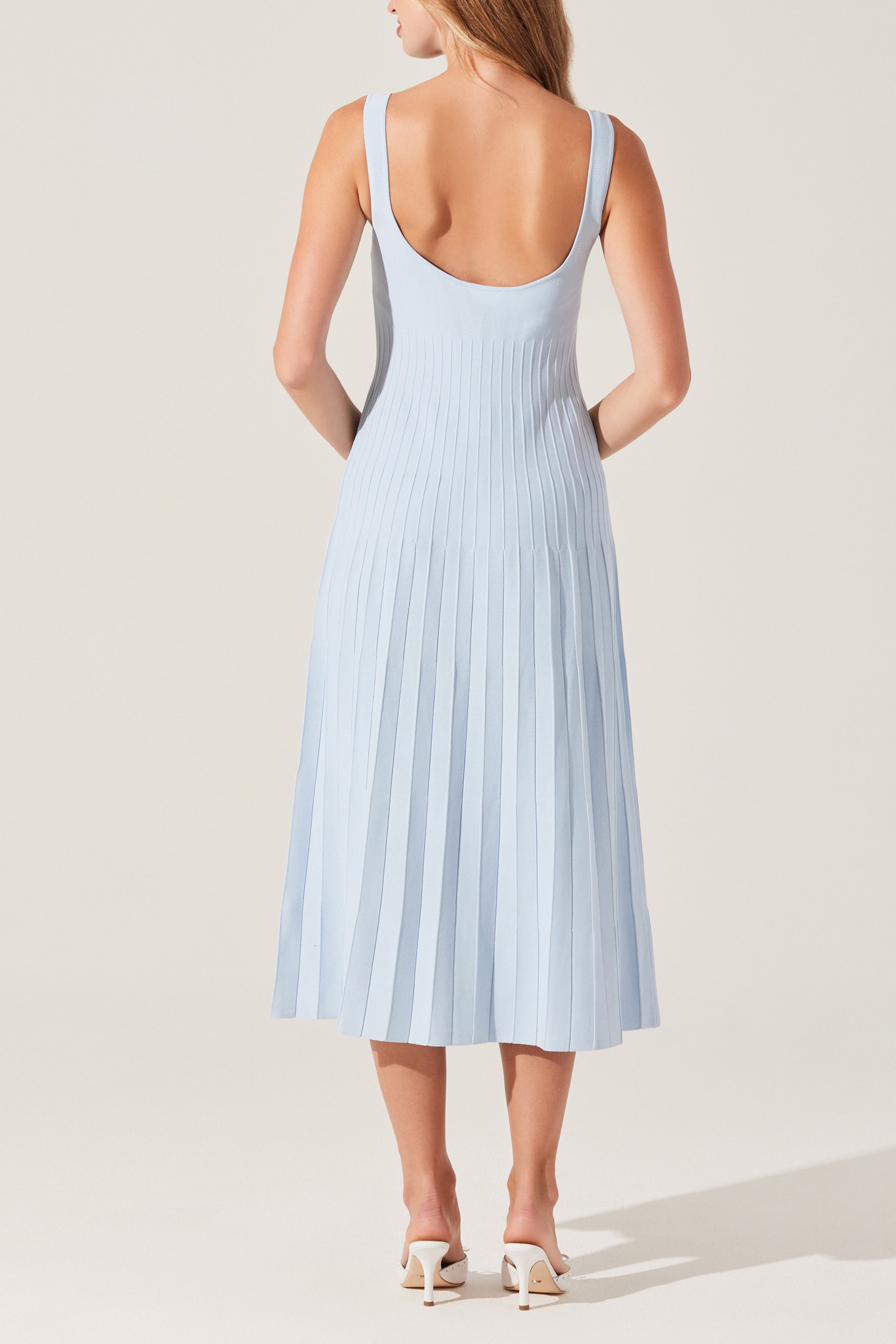 ASTR Aylin Pleated Midi Sweater Dress
