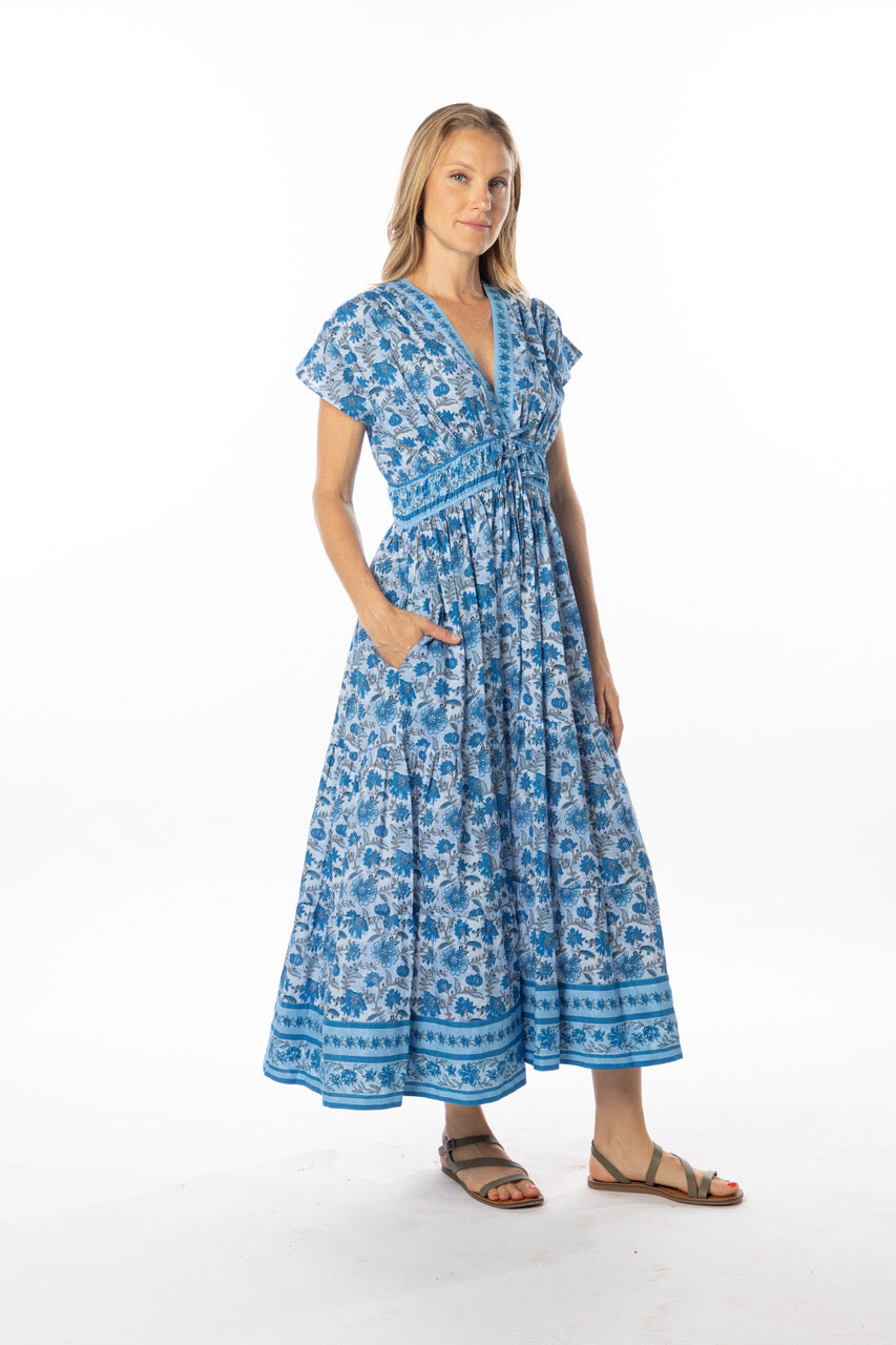 Bindu Aria Dress Capri Blue
