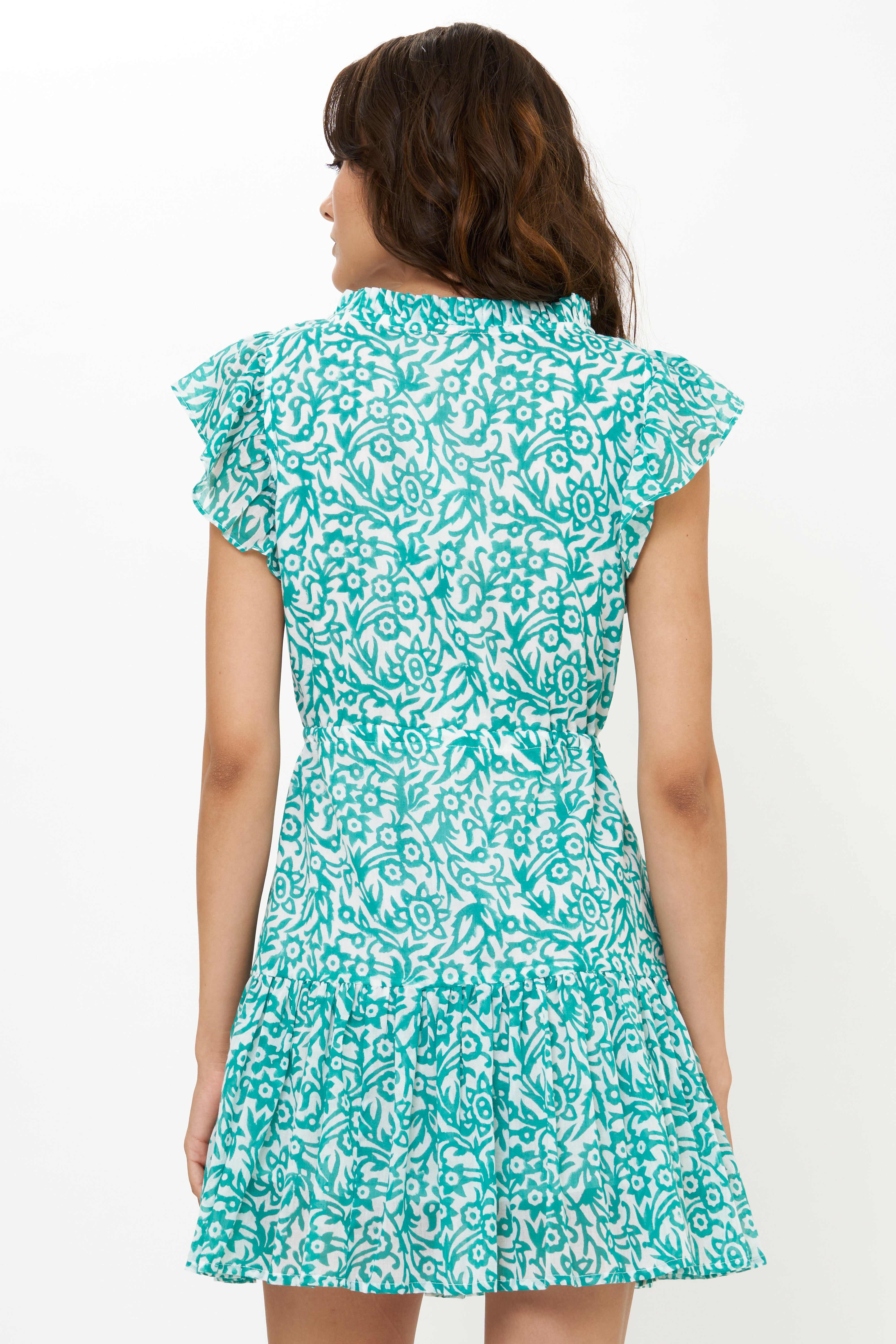 Cinched Flirty Short Cypress Jade