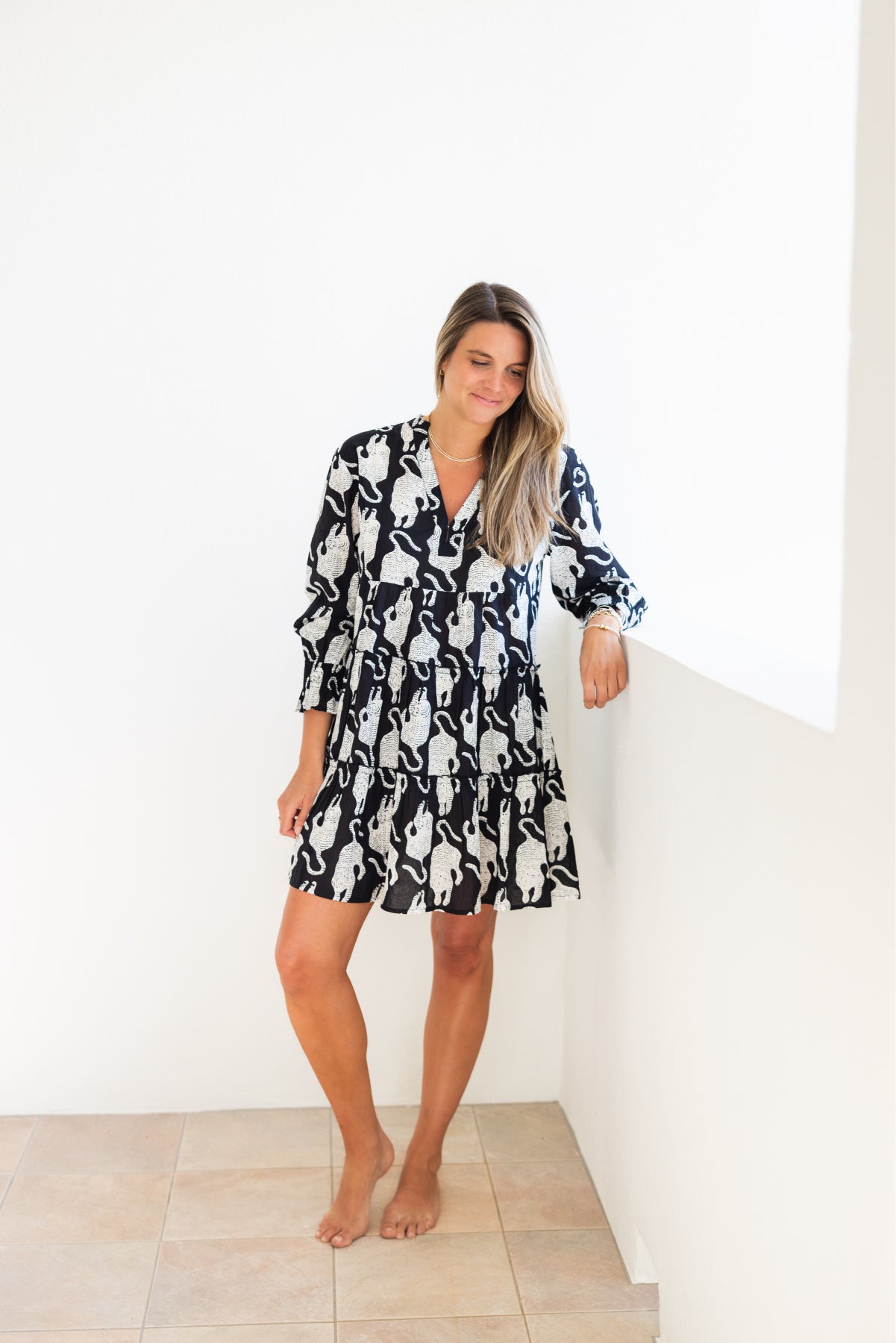 Dover Dress Black Tiger