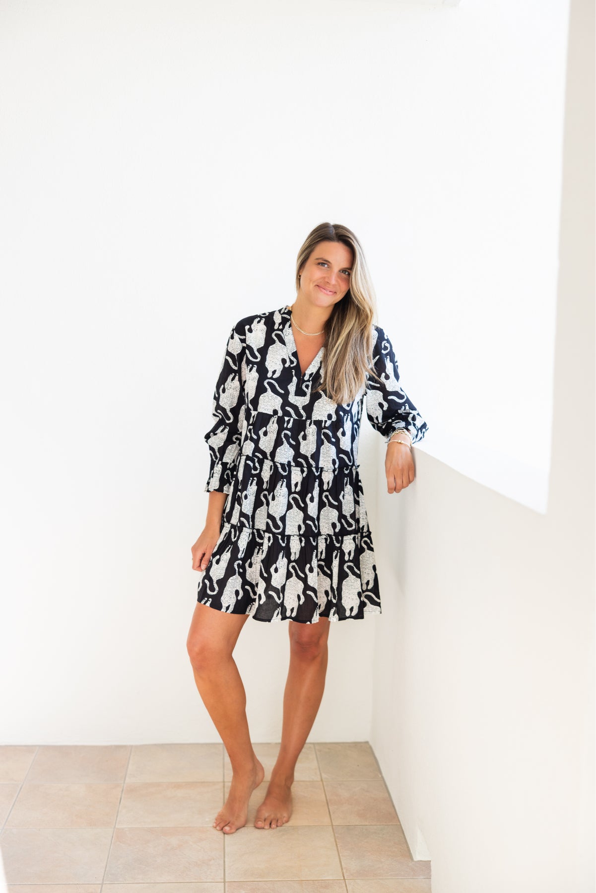 Dover Dress Black Tiger