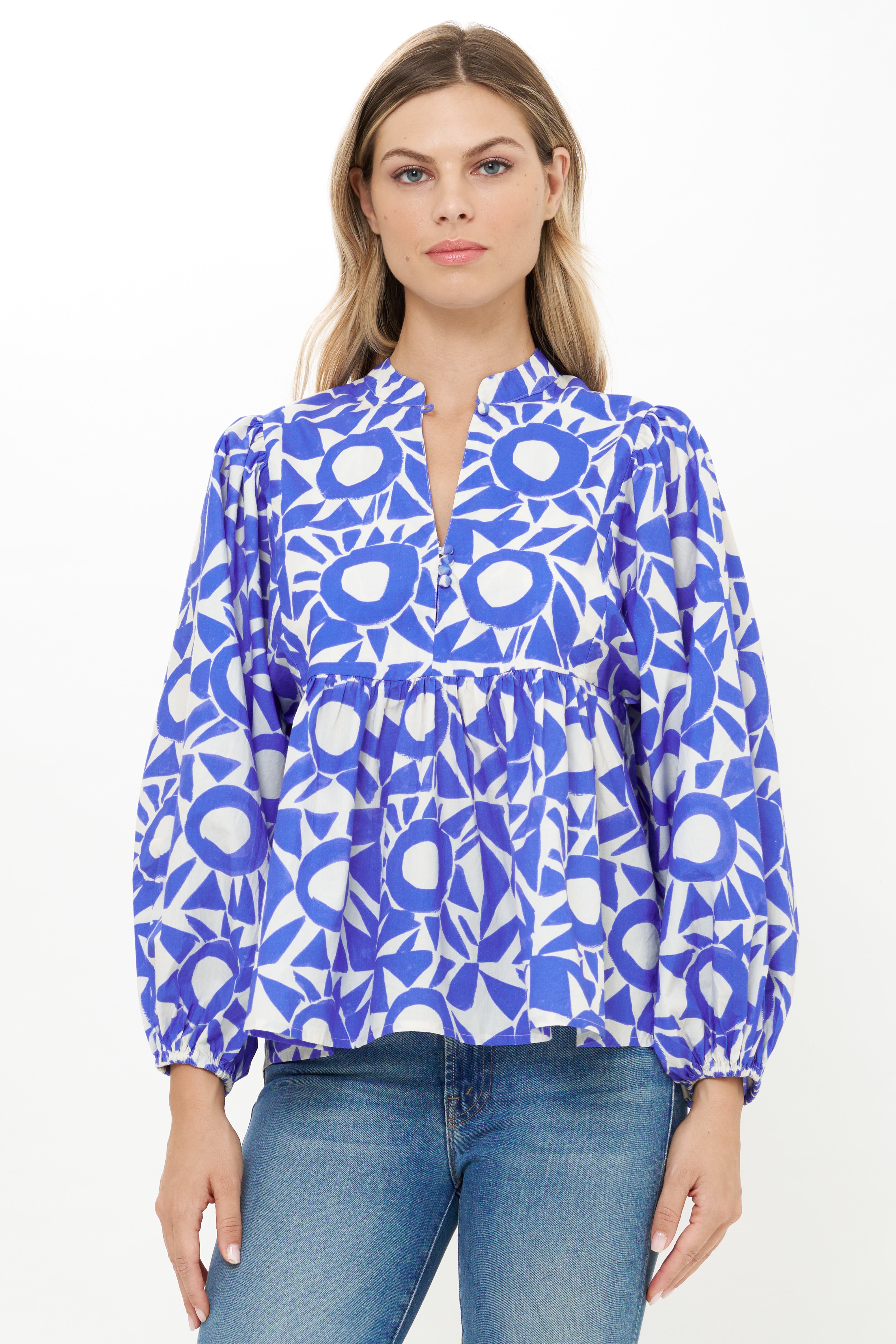 Mandarin Balloon Top Eclipse Blue