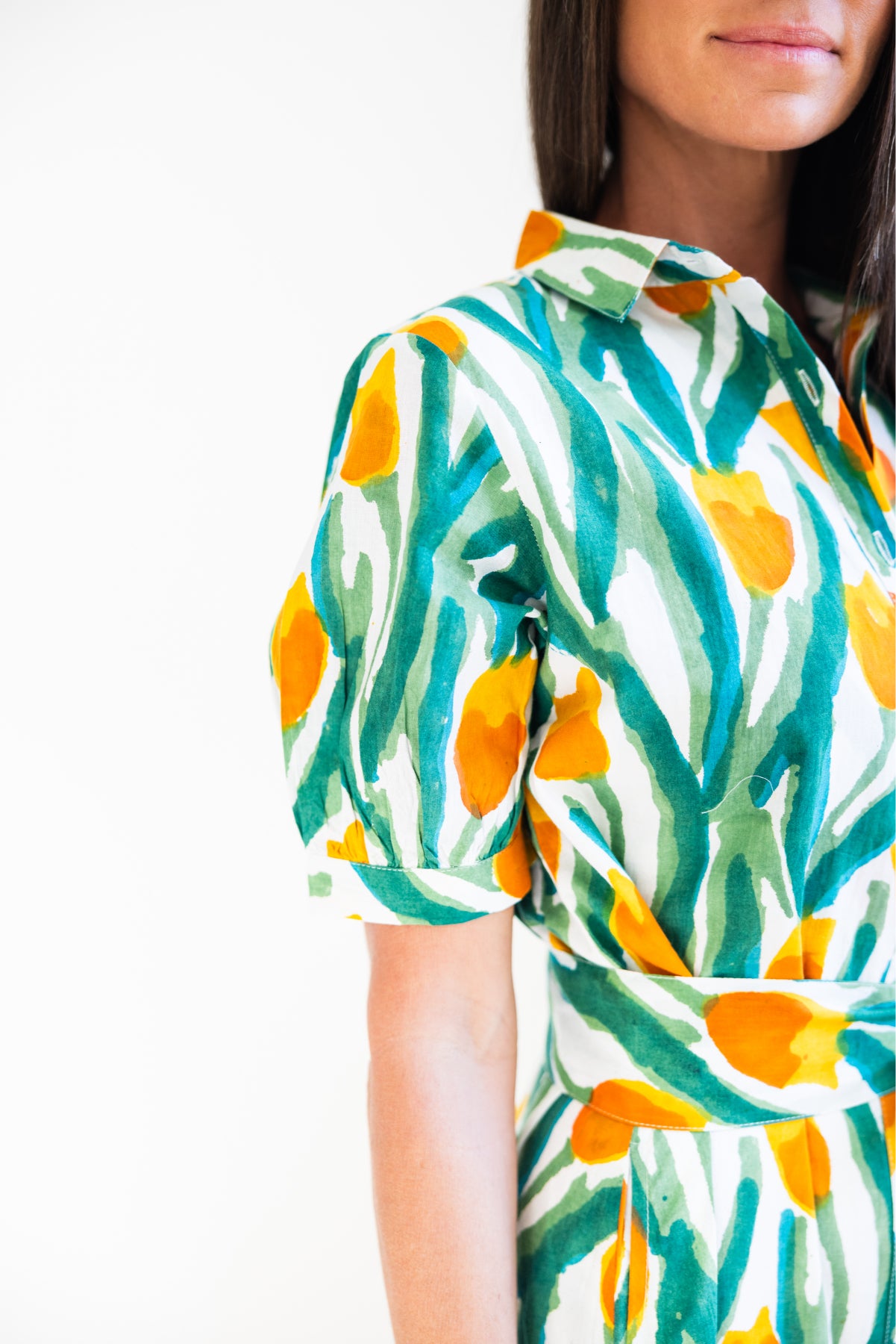 Hampton Dress Yellow Tulips