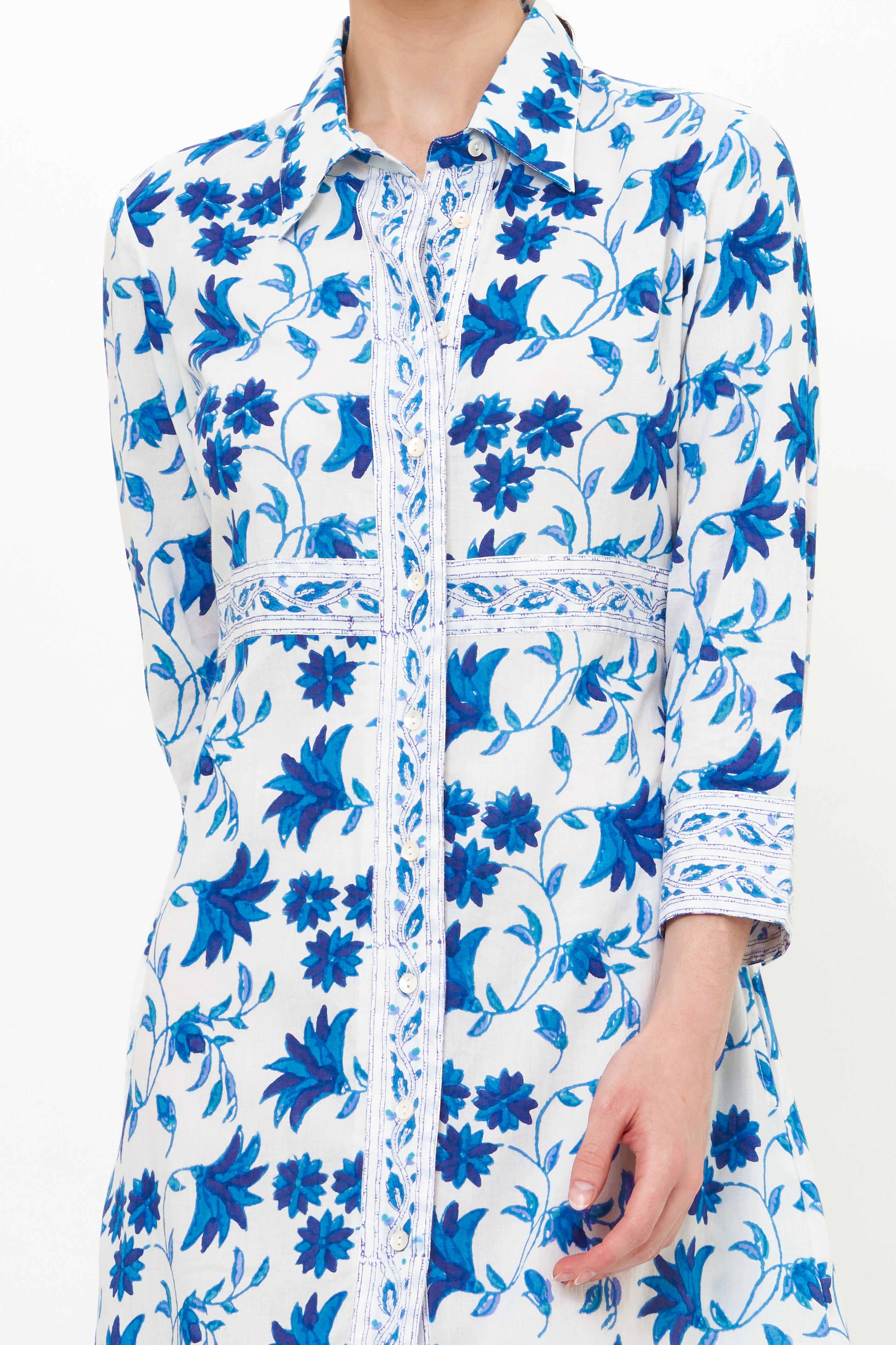 Shirt Dress Maxi Marion Blue