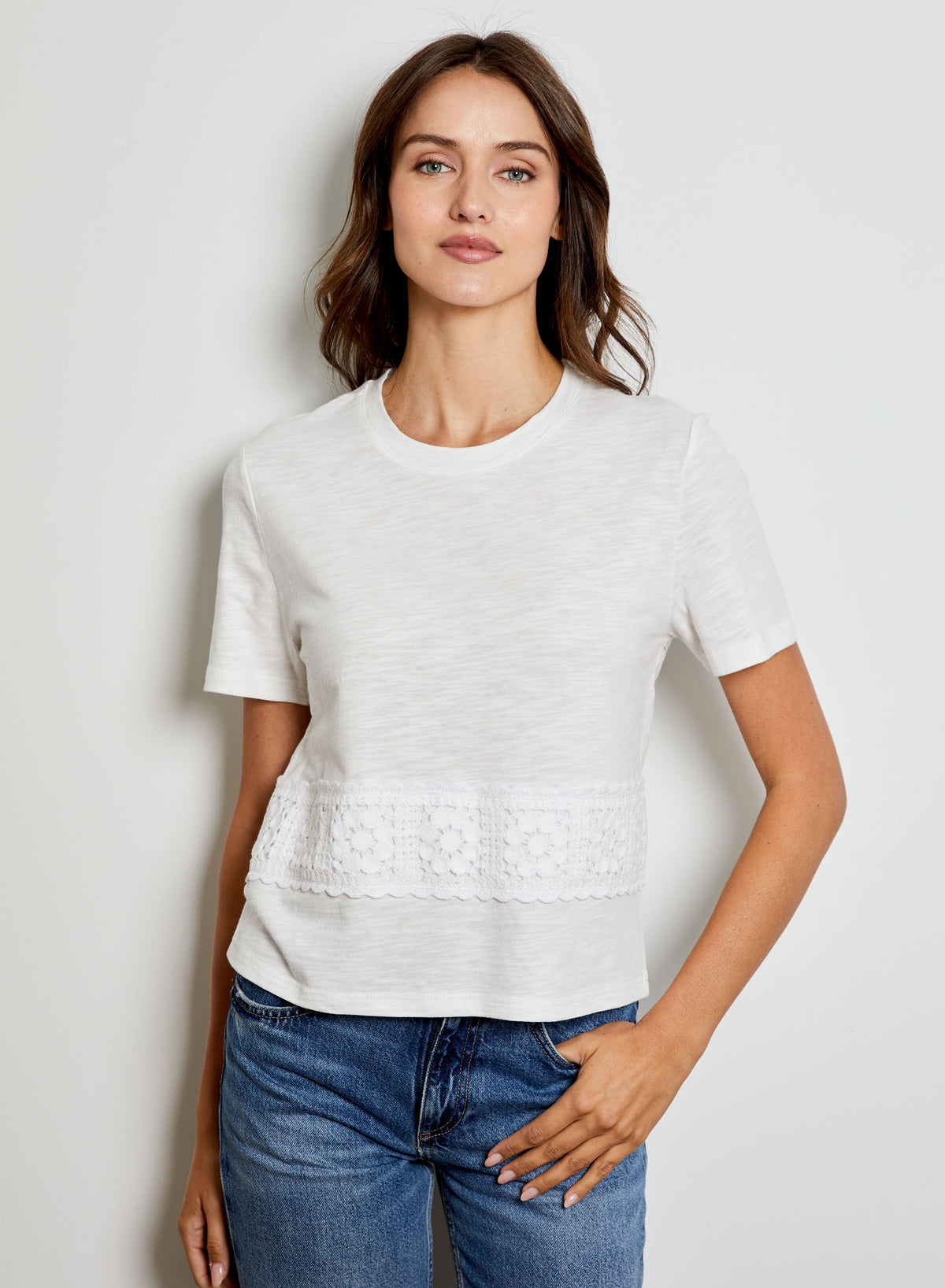 Crochet Trim Tee