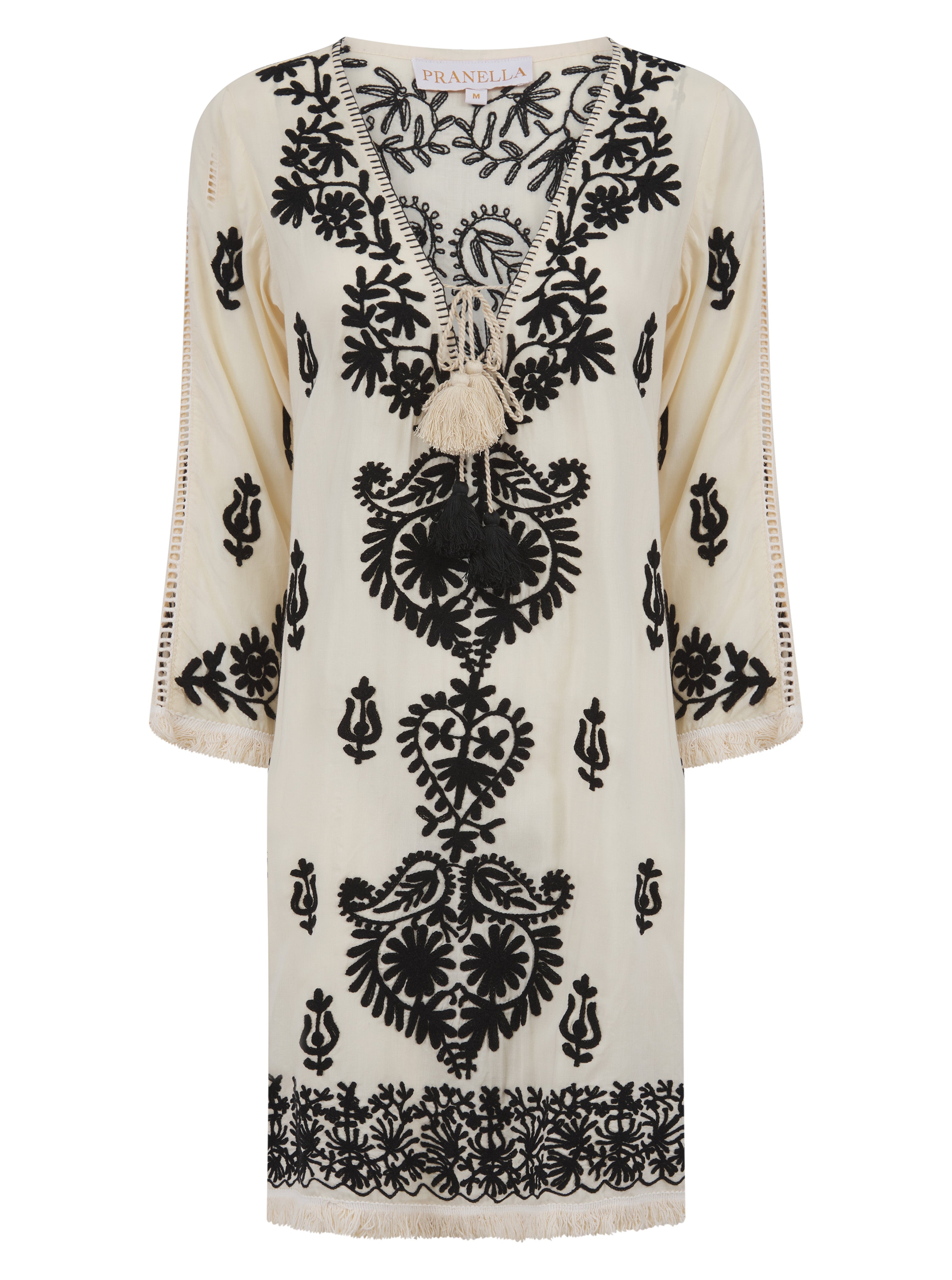 Aggie Dress Pearl/Black
