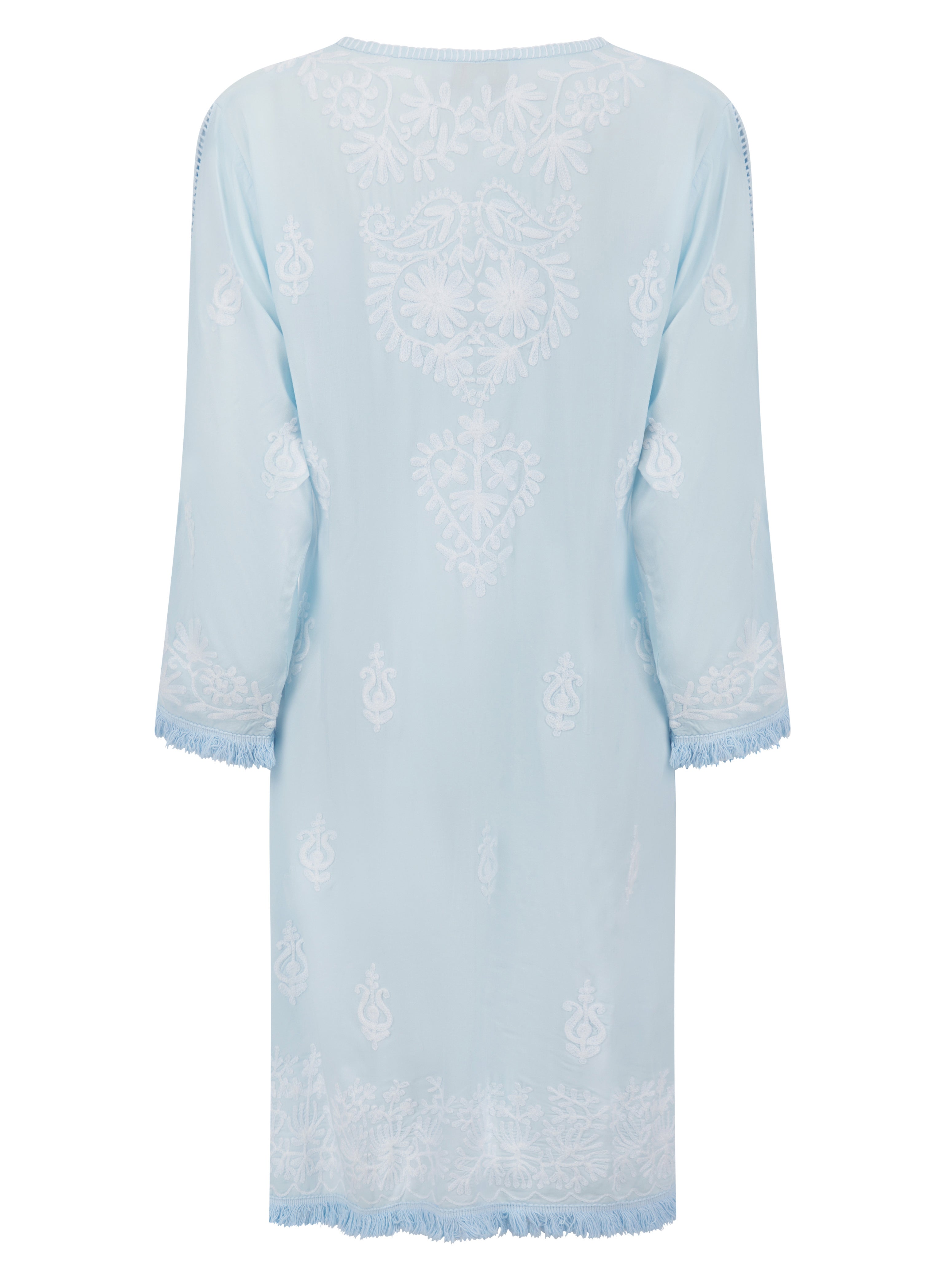 Aggie Dress Sky Blue/White