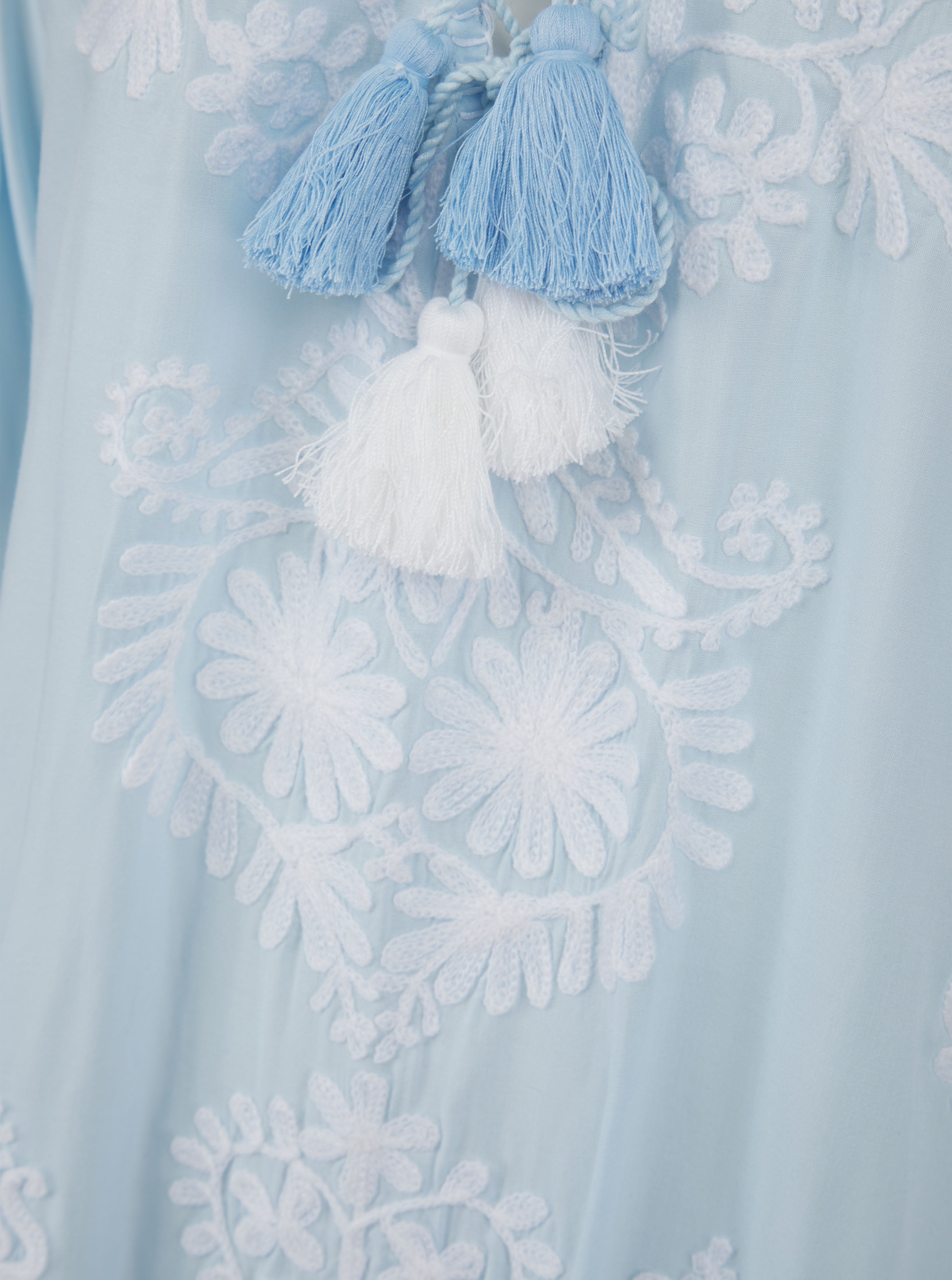 Aggie Dress Sky Blue/White