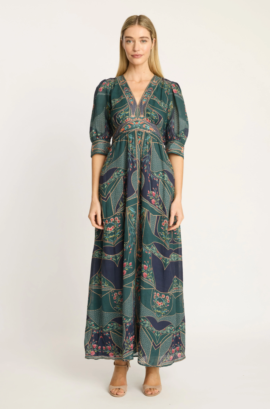Aneta Dress Patchwork Flower