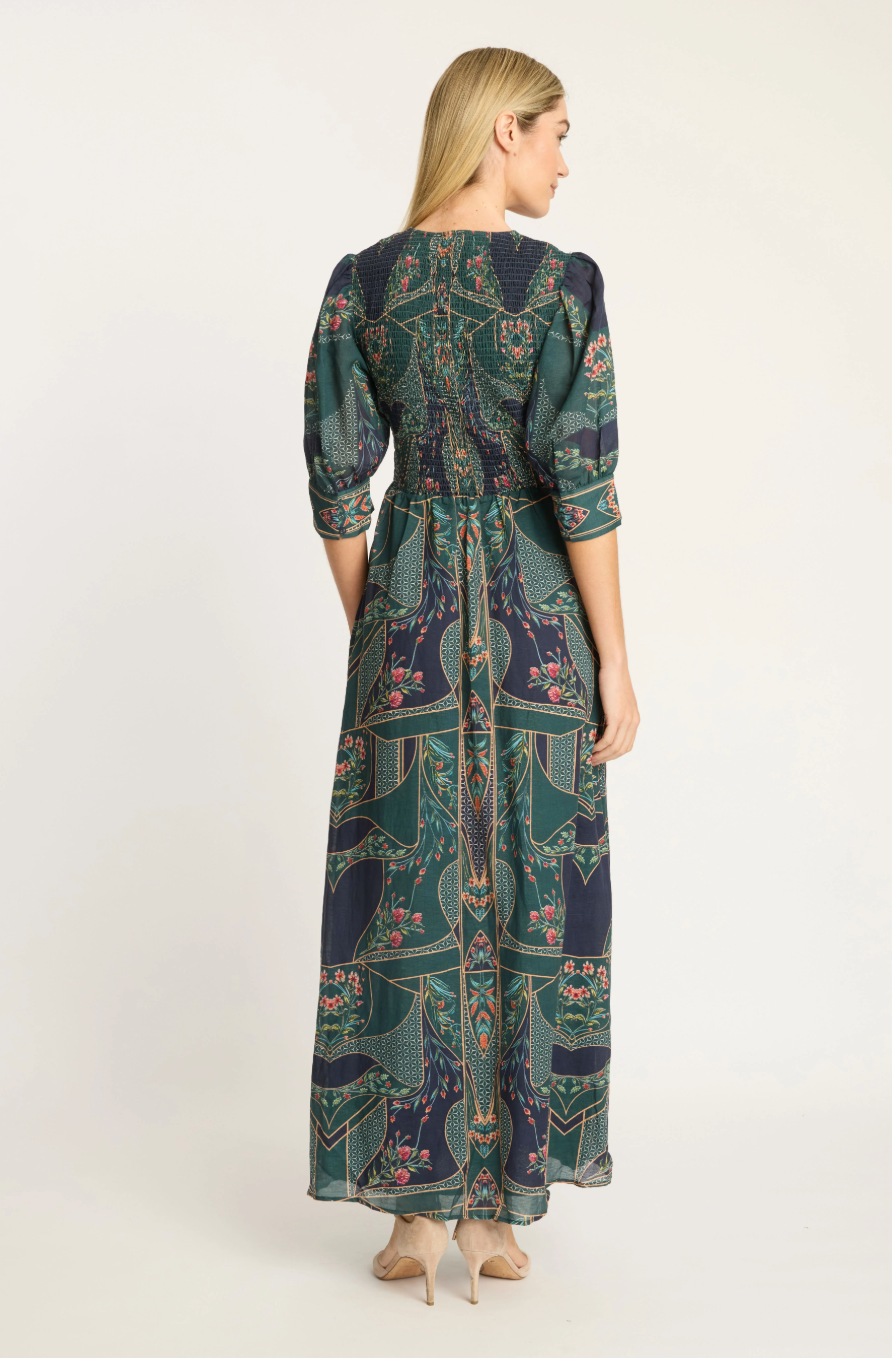 Aneta Dress Patchwork Flower