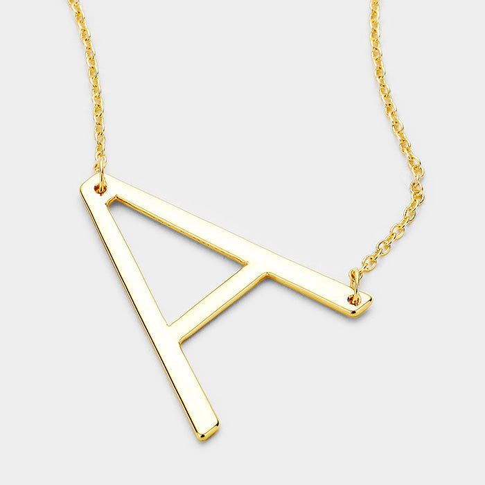 Large Initial Necklace