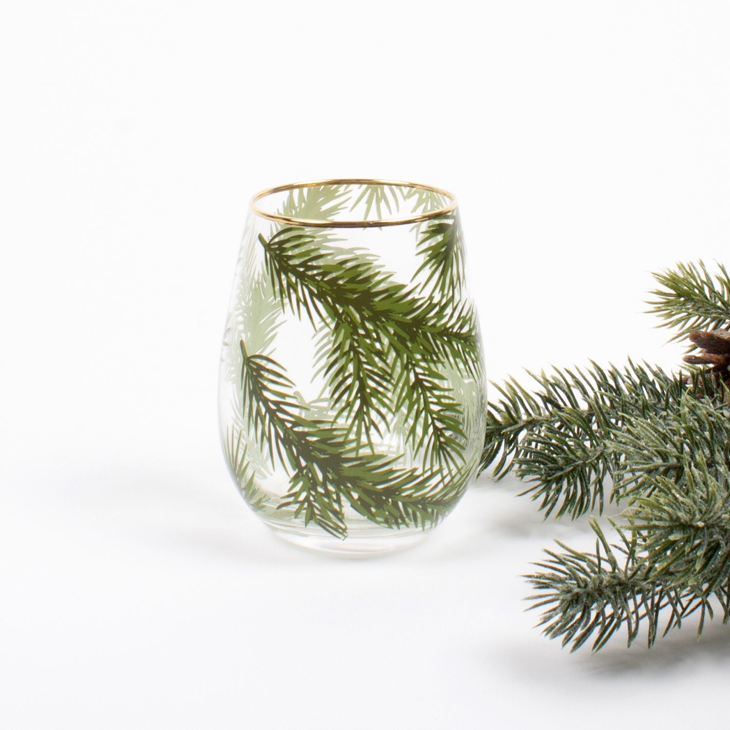Evergreen Stemless Wine Glasses