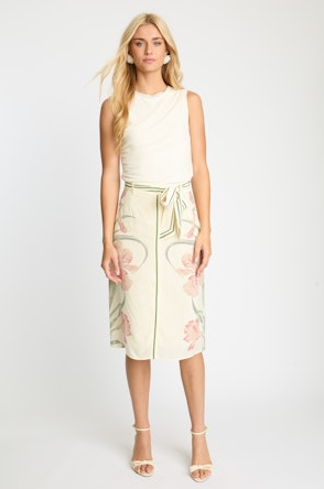 Claudette Skirt Stippled Iris