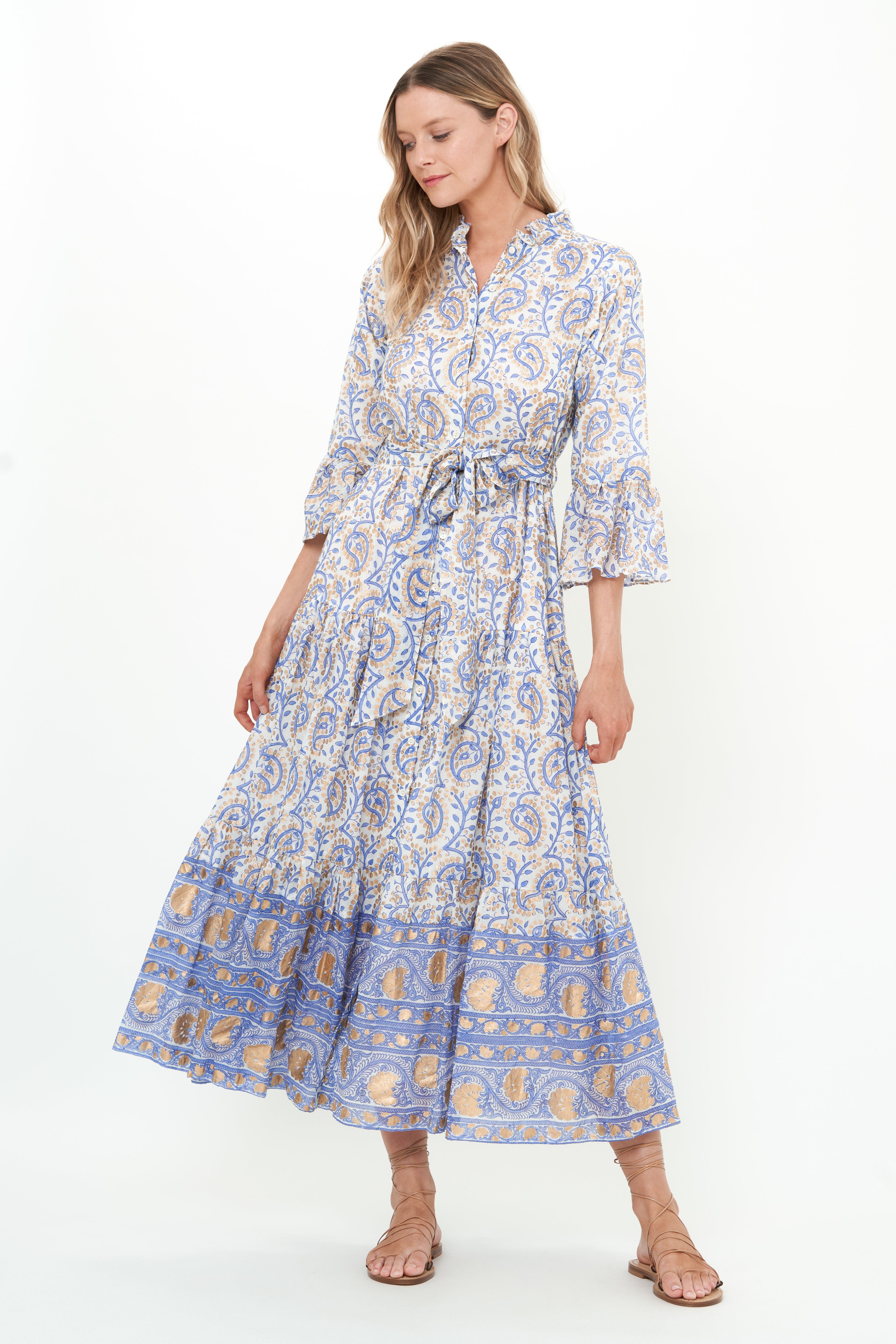 Ruffle Collar Bell Maxi
