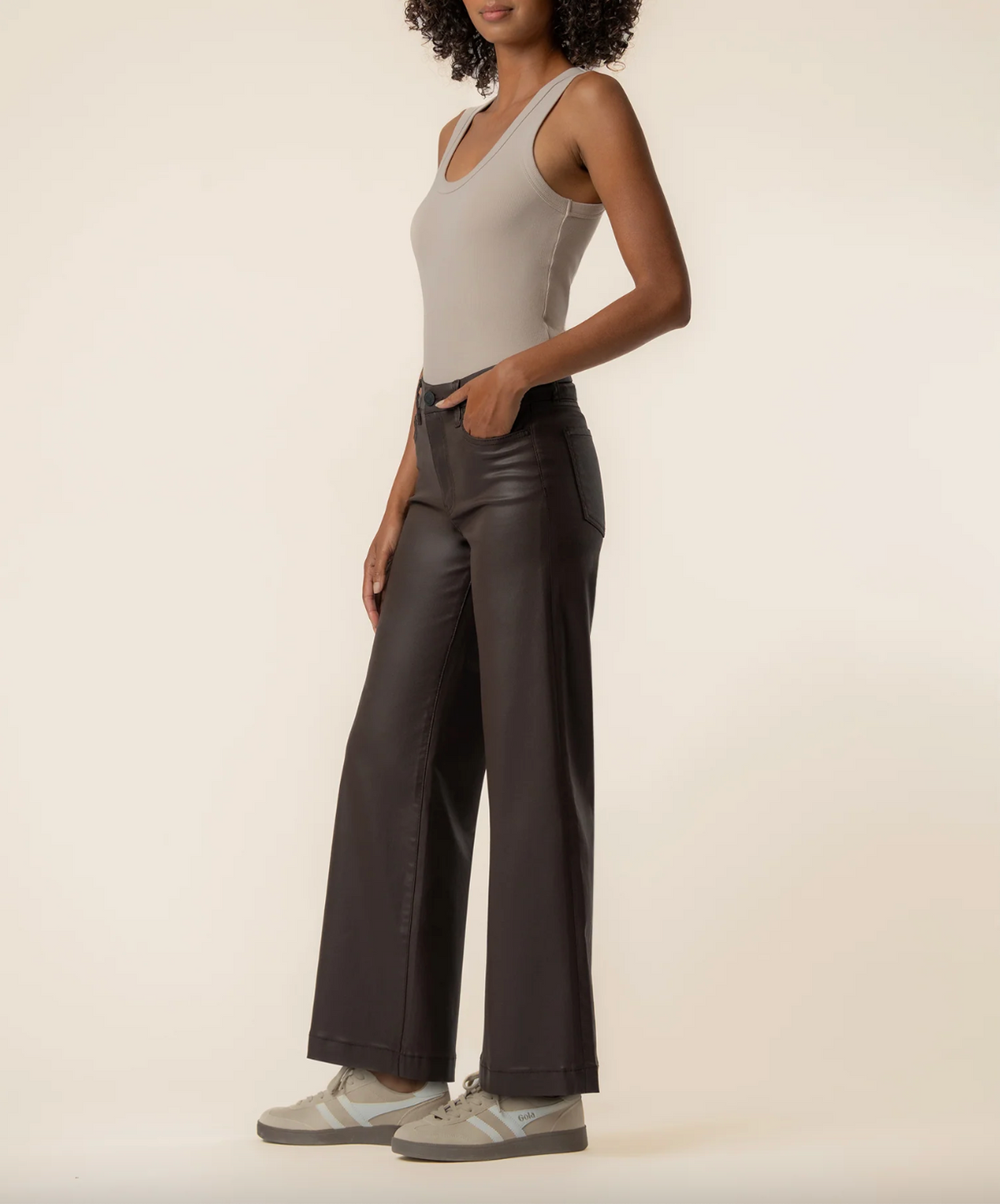 Meg Coated HR Wide Leg