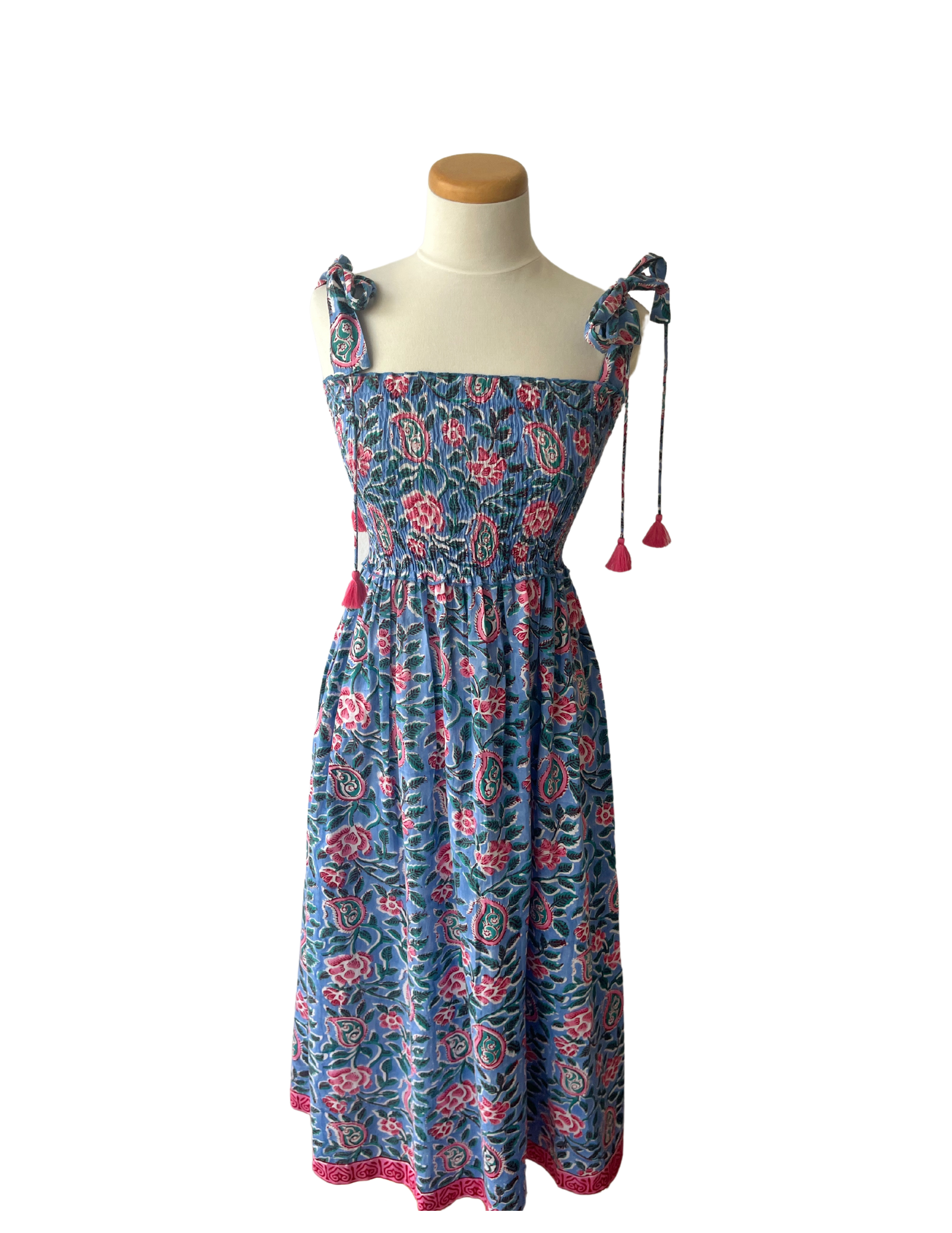 Kingston Dress Blue Red Romance