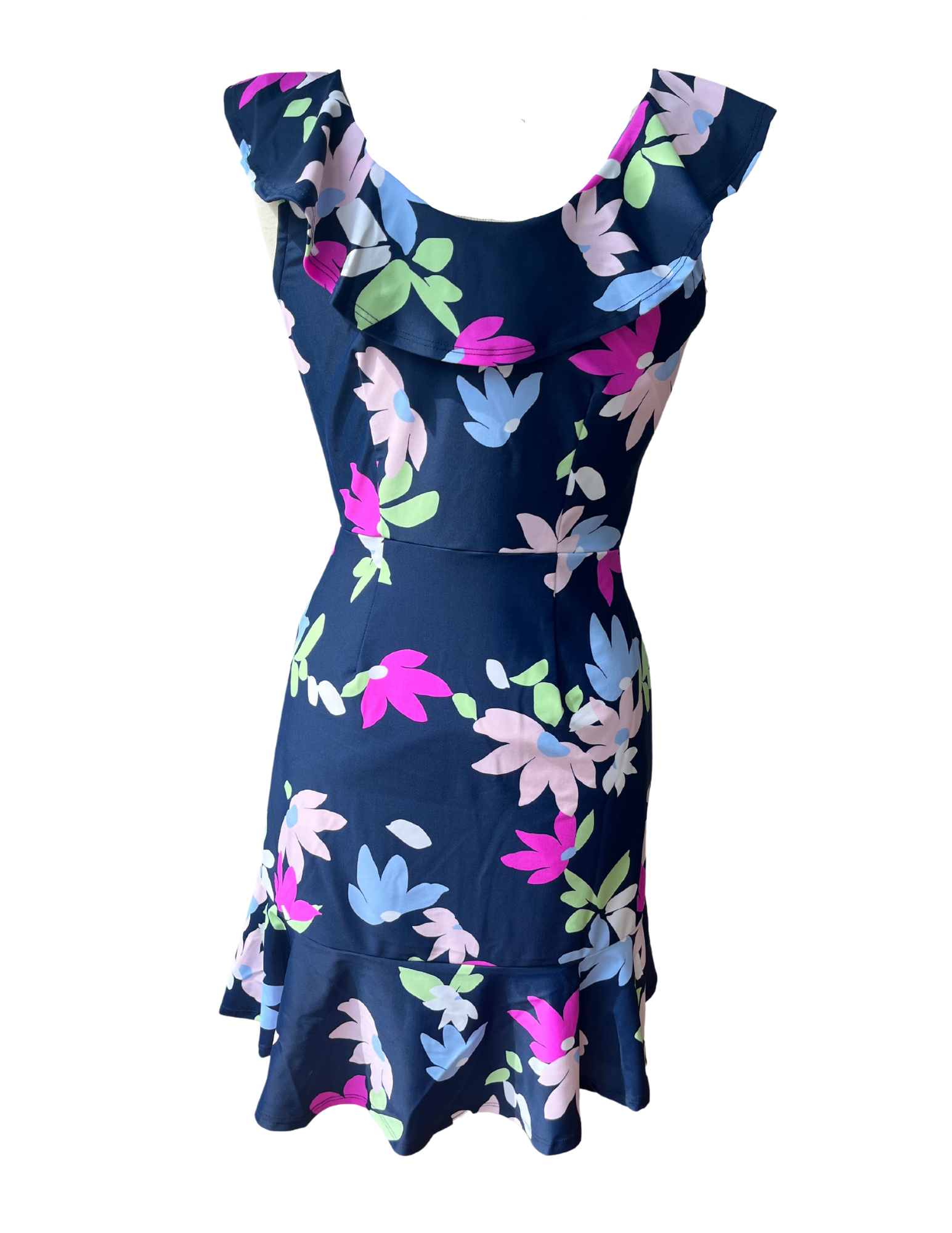 Naples Faux Wrap Dress Falling Floral