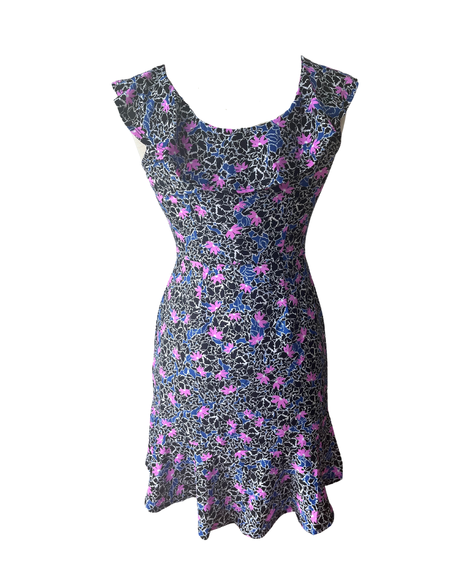 Naples Faux Wrap Dress Scaevola Orchid/Black