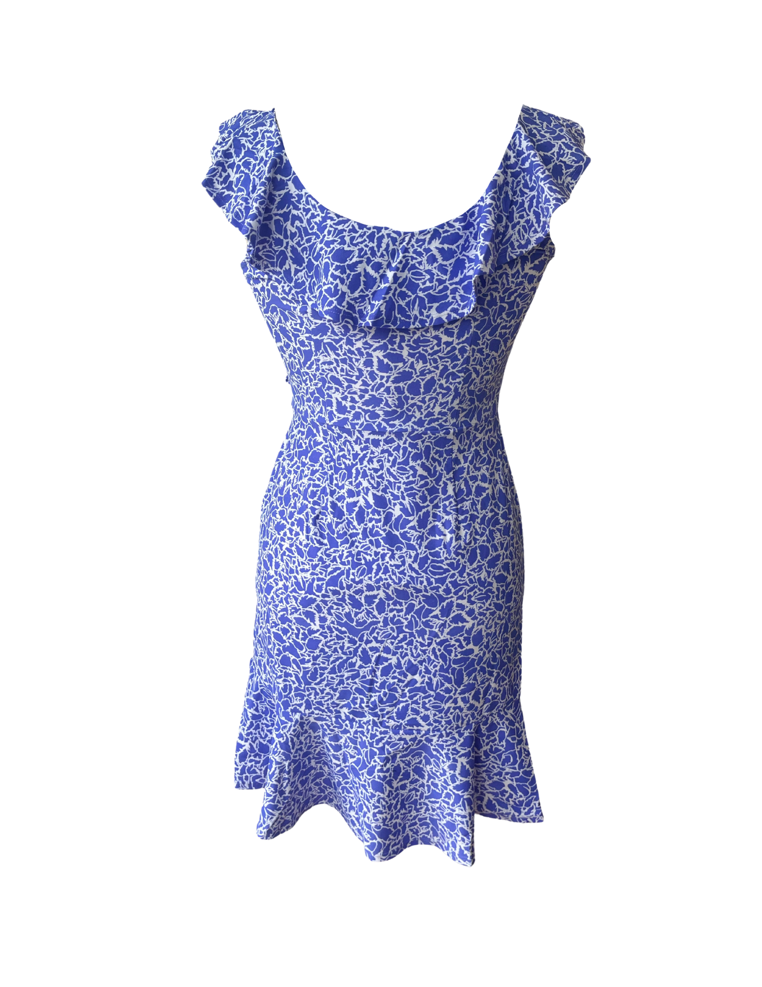 Naples Faux Wrap Dress Periwinkle/White