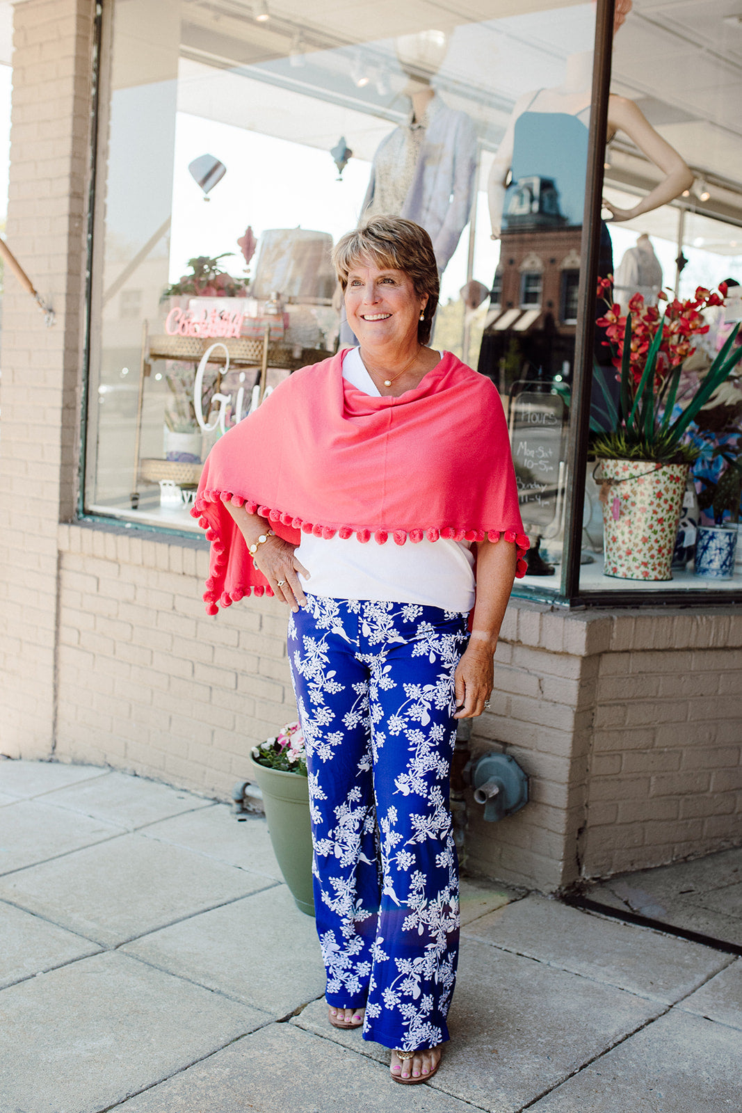 Penelope Pant Birds of Paradise Cobalt