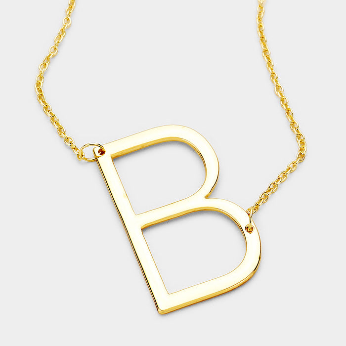 Large Initial Necklace