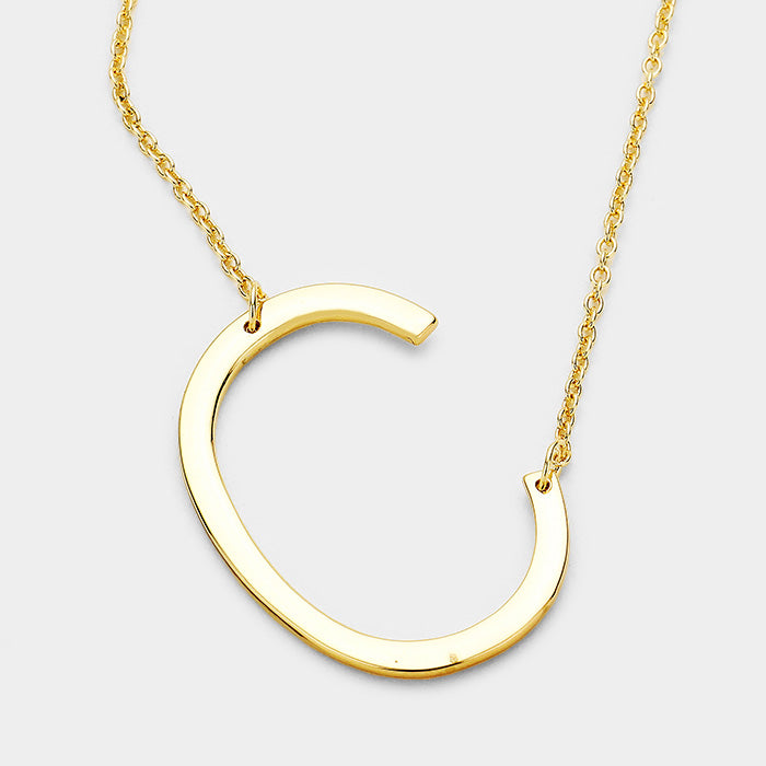 Large Initial Necklace