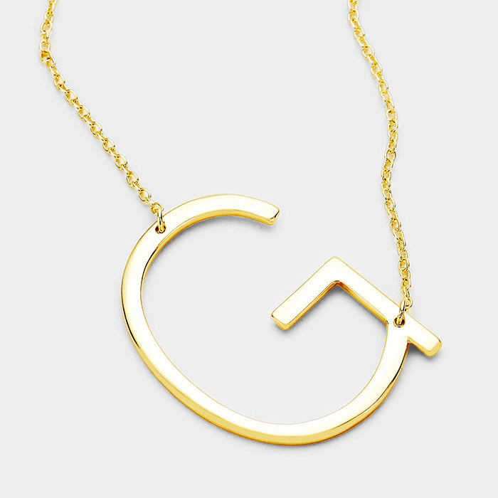 Large Initial Necklace