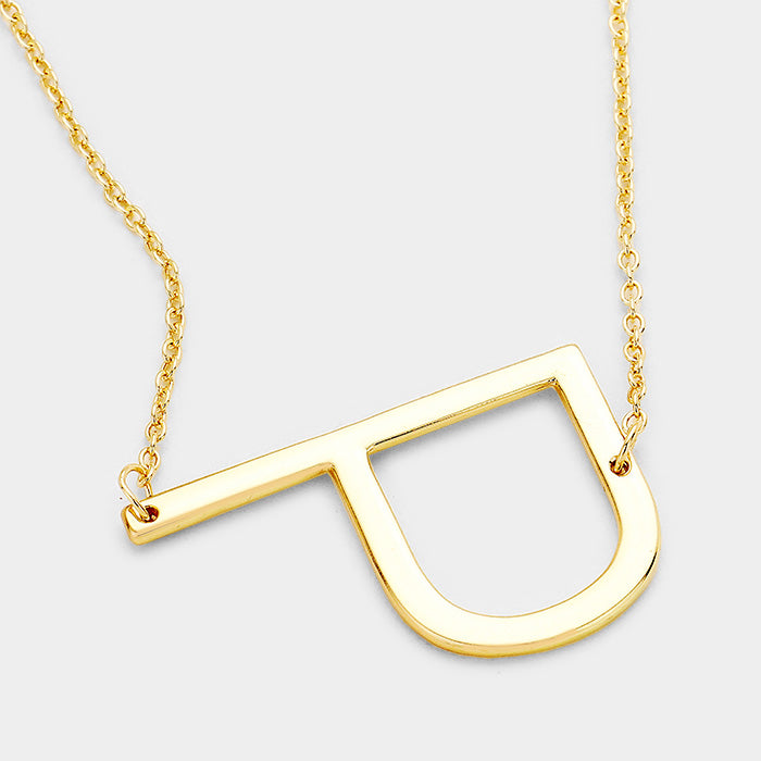 Large Initial Necklace