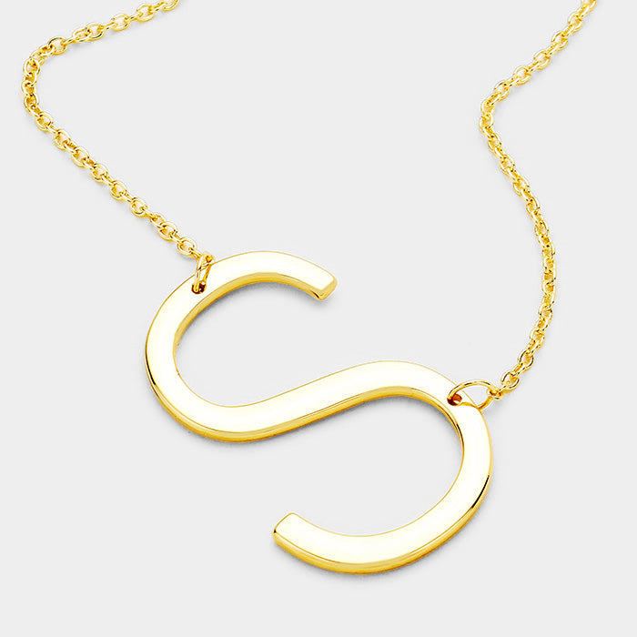 Large Initial Necklace