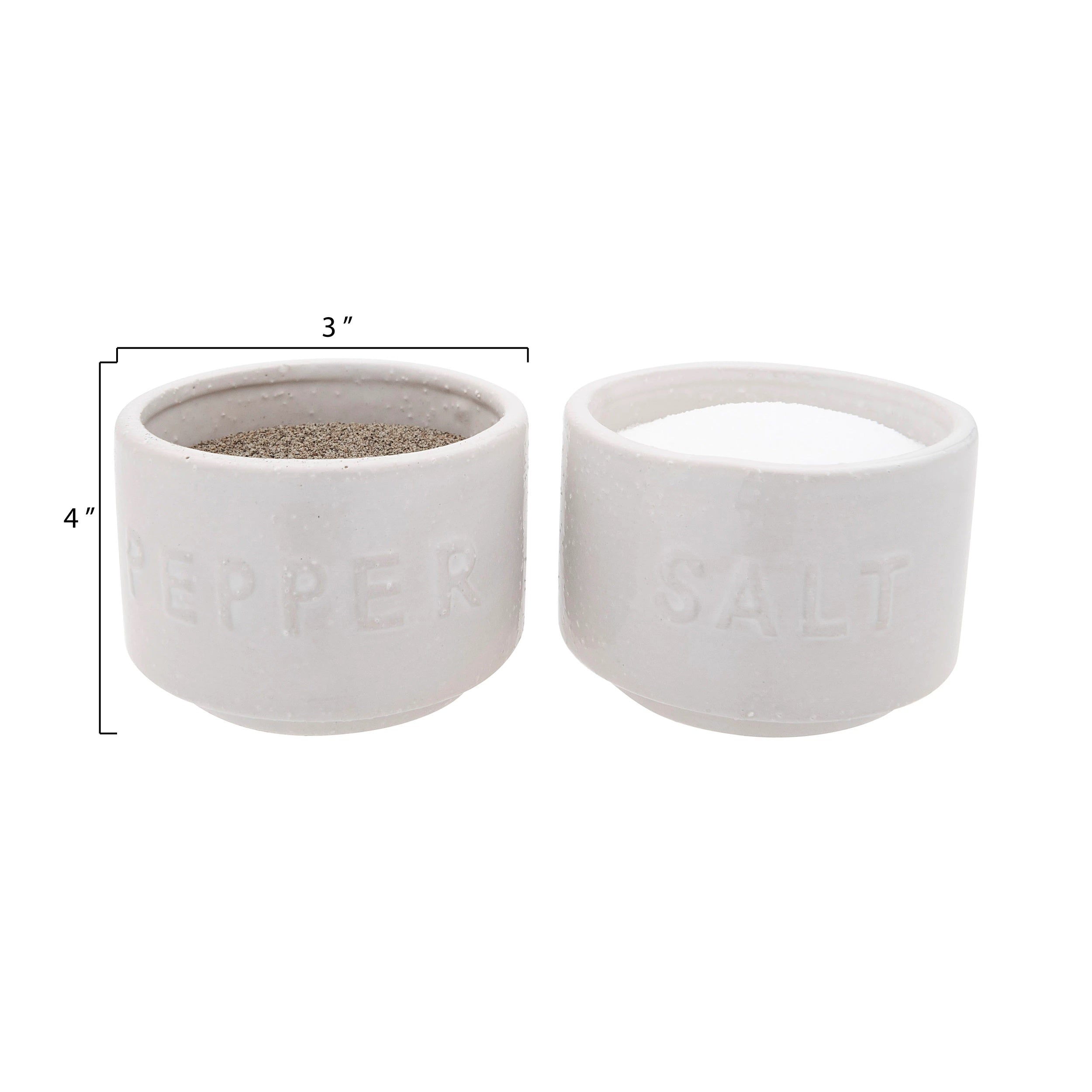 Stackable Salt and Pepper Pot w/ Lid